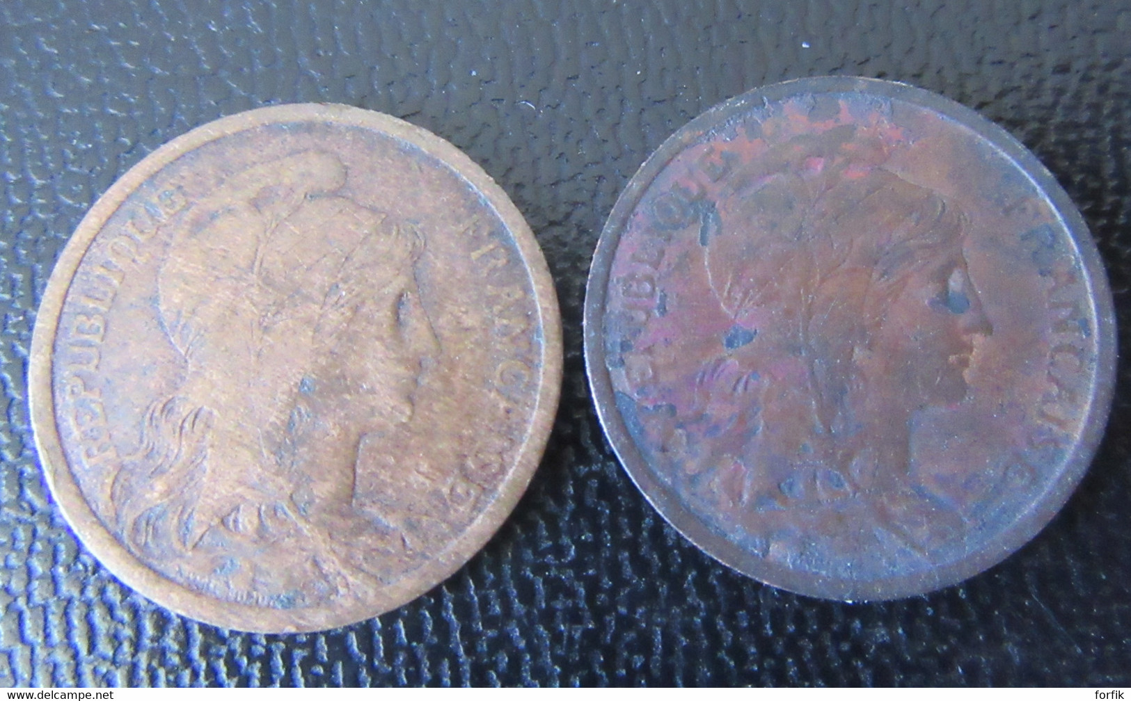 France - 22 Monnaies 1862 à 1946 avec 5 en argent dont 20 centimes Napoléon III 1867 A, 1 Franc Semeuse 1916, etc...