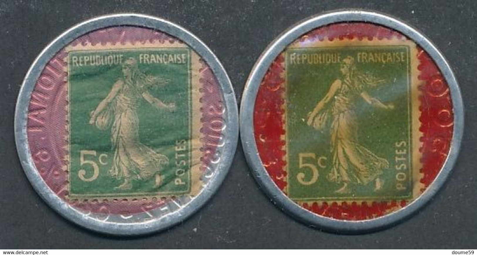 FB-252: FRANCE: Lot  Avec N°137     (2 "timbres Monnaie Différents) - 1906-38 Semeuse Camée