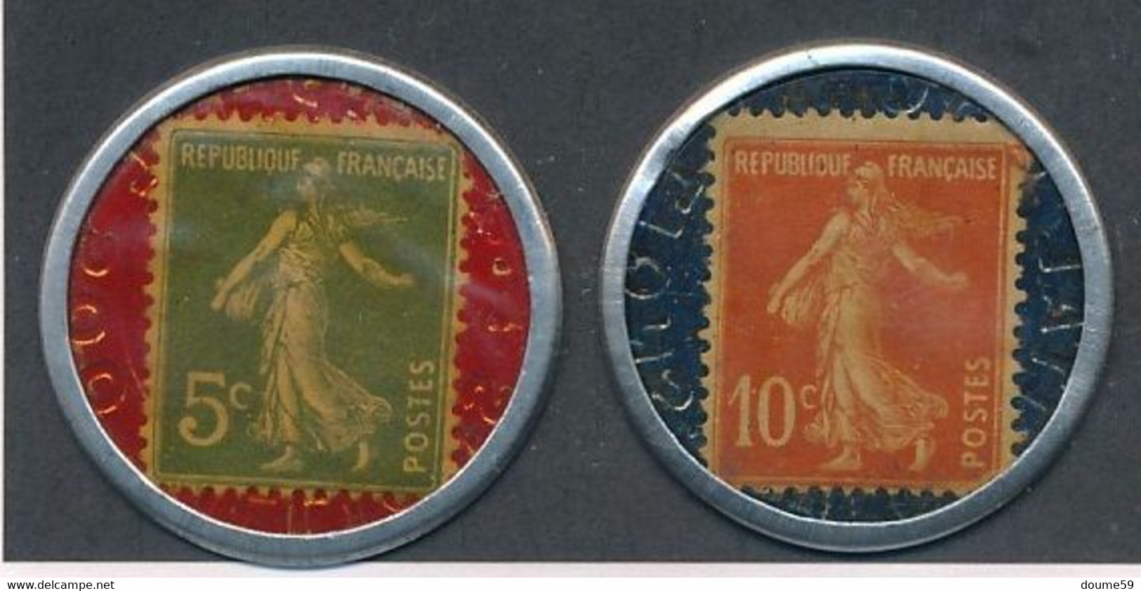 FB-253: FRANCE: Lot  Avec N°137 Et 138     (2 "timbres Monnaie ) - 1906-38 Säerin, Untergrund Glatt