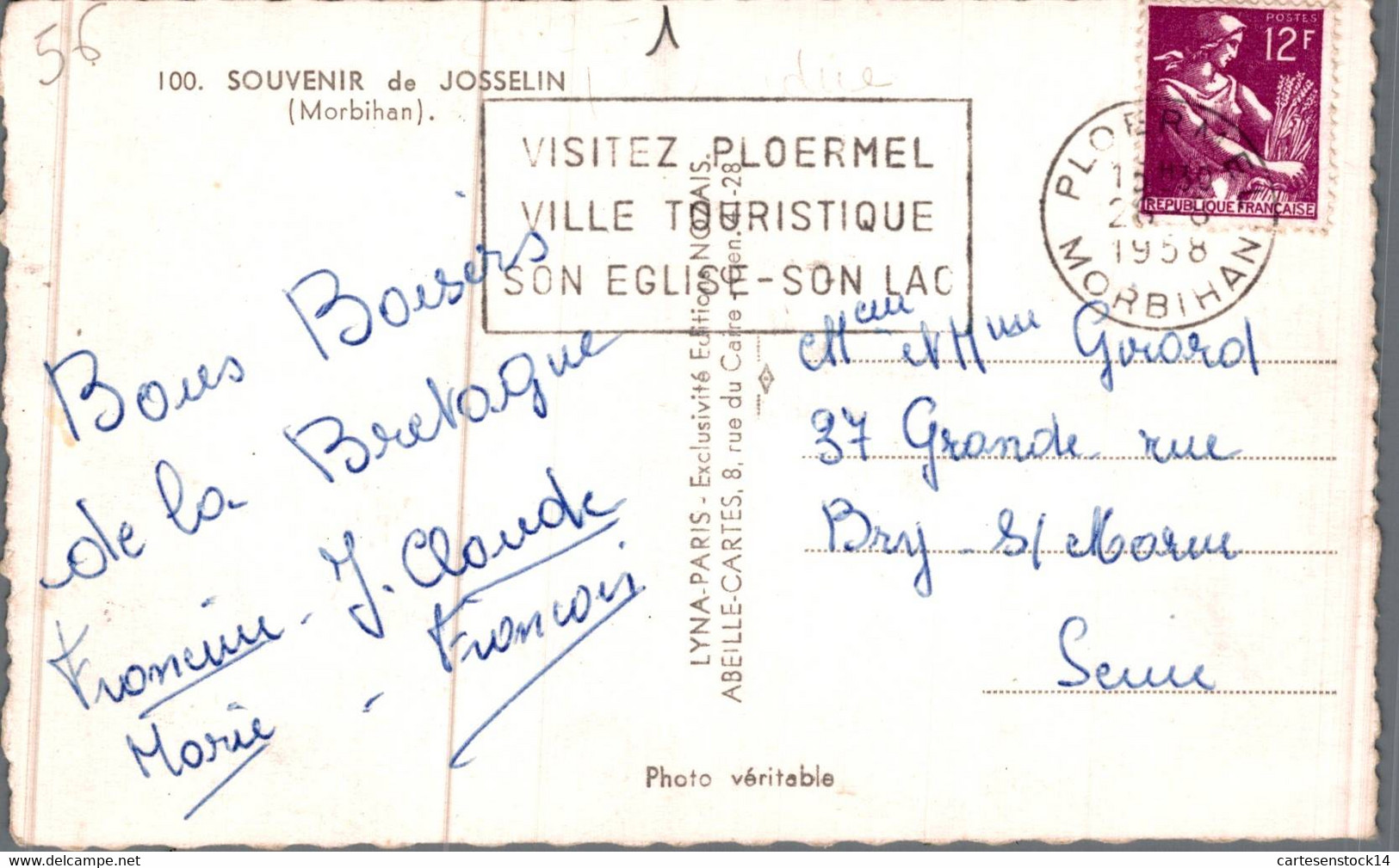 N°29994 Z -cpsm Souvenir De Josselin - Josselin