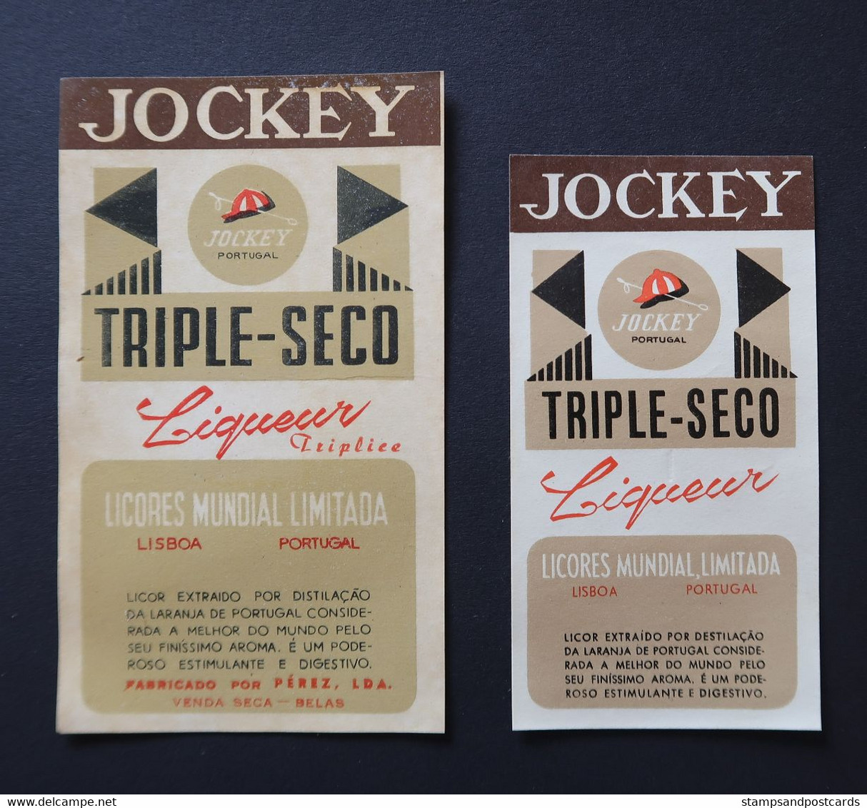 Portugal Etiquette Ancienne Liqueur Triple Sec Jockey Lisboa Label Liquor - Alcohols & Spirits