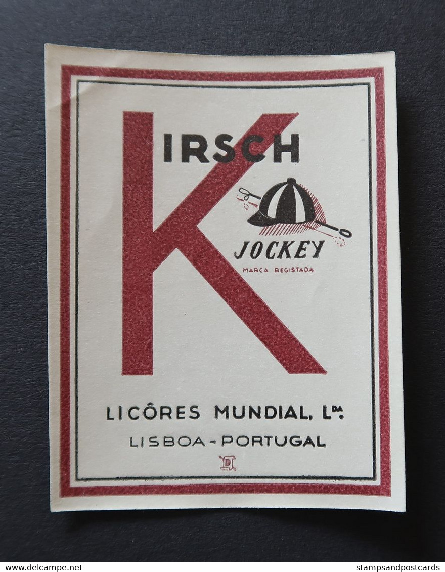 Portugal 6 Etiquettes Anciennes Liqueurs Jockey Kirsch Kummel Amer Bitter Lisboa 6 Labels Liquors - Alcoholen & Sterke Drank