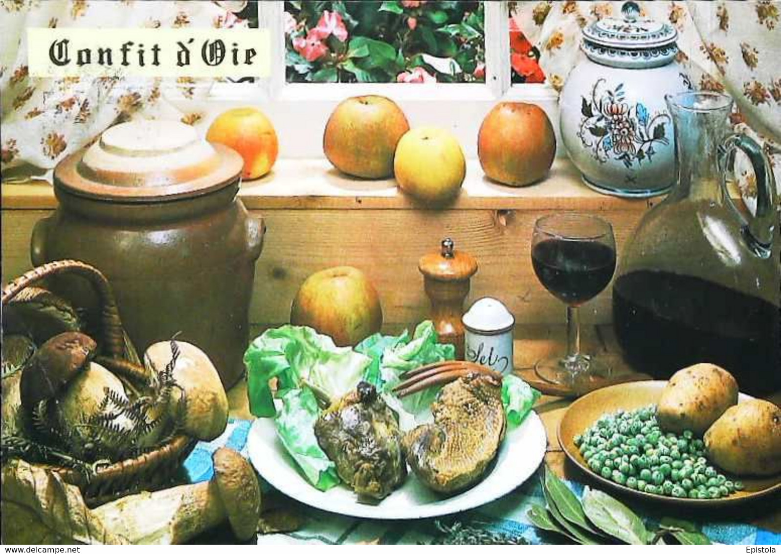 ►  CPSM Recette Le Confit D'oie Champignons Sel Poivre - Recettes (cuisine)
