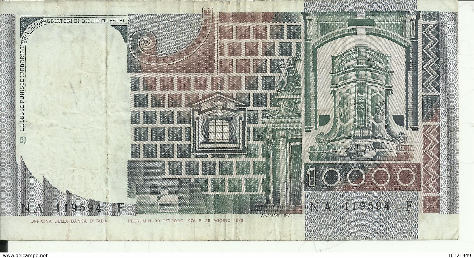 Z39 - 10000 LIRE CASTAGNO - 10000 Lire