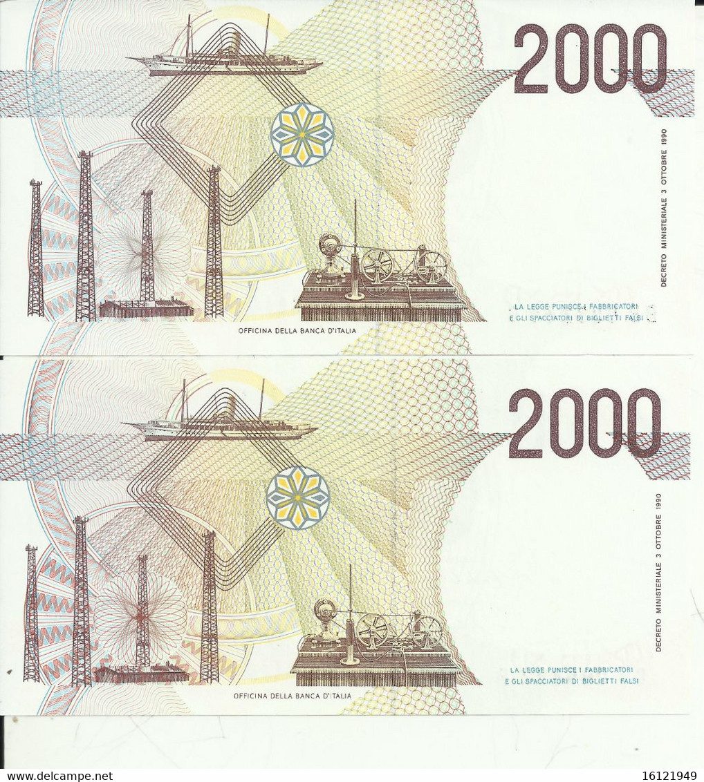 Z40 - COPIA 2000 LIRE COLORI DIFFERENTI - 2000 Liras