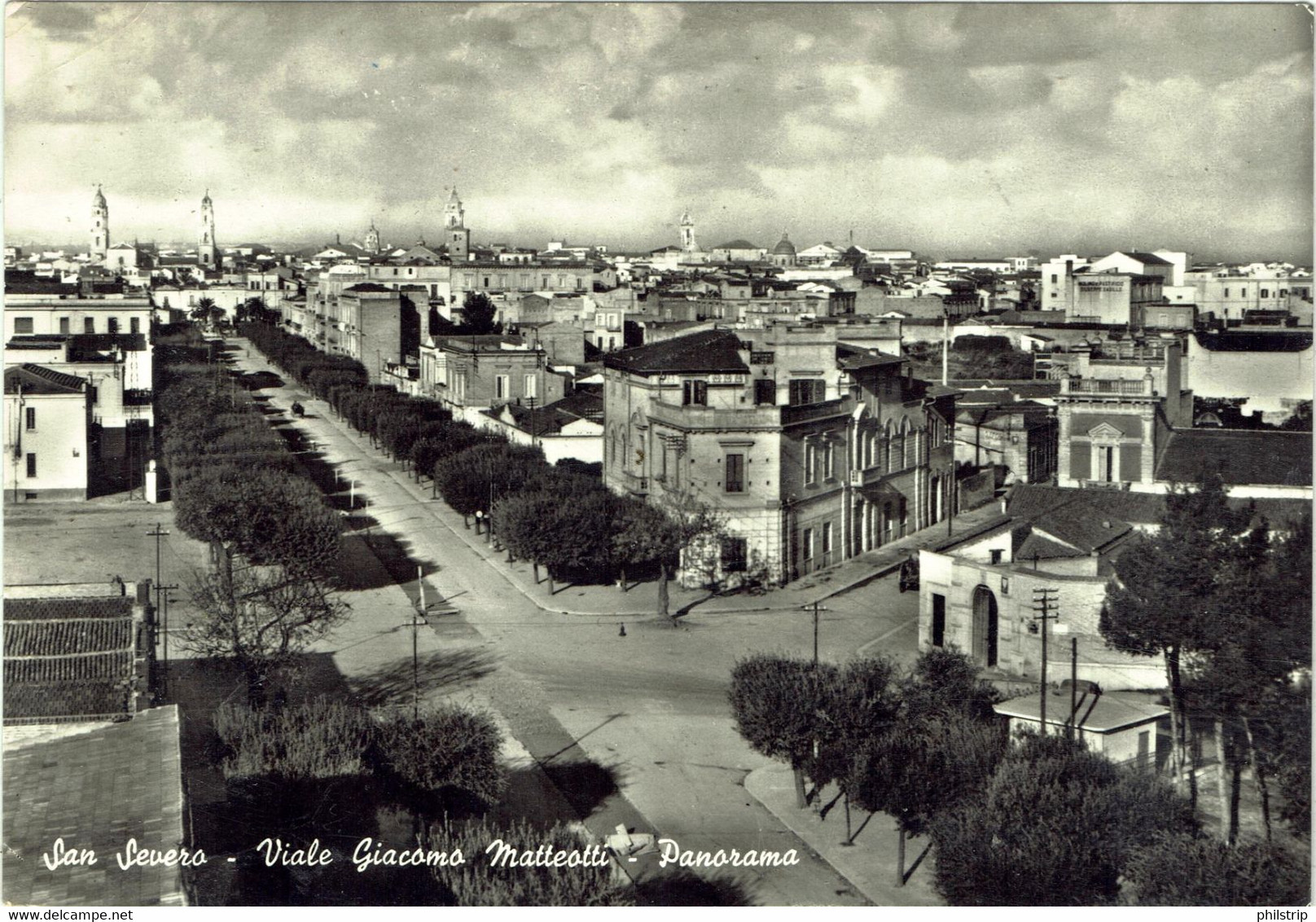 SAN SEVERO - Viale G. Matteotti - Panorama - VIAGGIATA NEL 1957 - Rif. 892 PI - San Severo