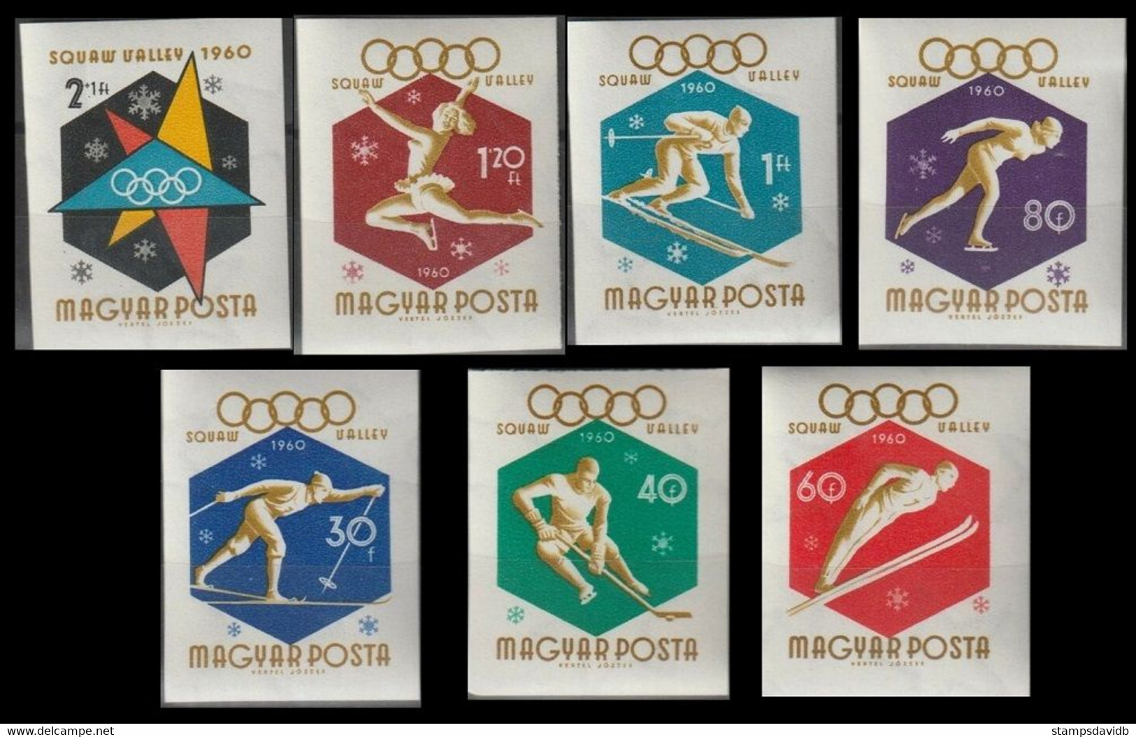 1960 Hungary 1668b-1674b 1960 Olympic Games In Squaw Valley 22,00 € - Winter 1960: Squaw Valley