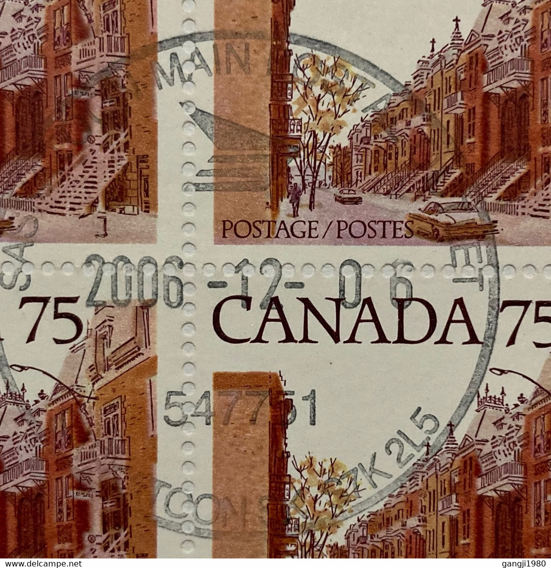 CANADA 2006, HIGH VALUE 2 $ BUILDING WITH TAB !!ARCHITECTURE, CHURCH, CHRISTMAS IN NIGHT, 7 STAMPS USED COVER TO USA - Brieven En Documenten