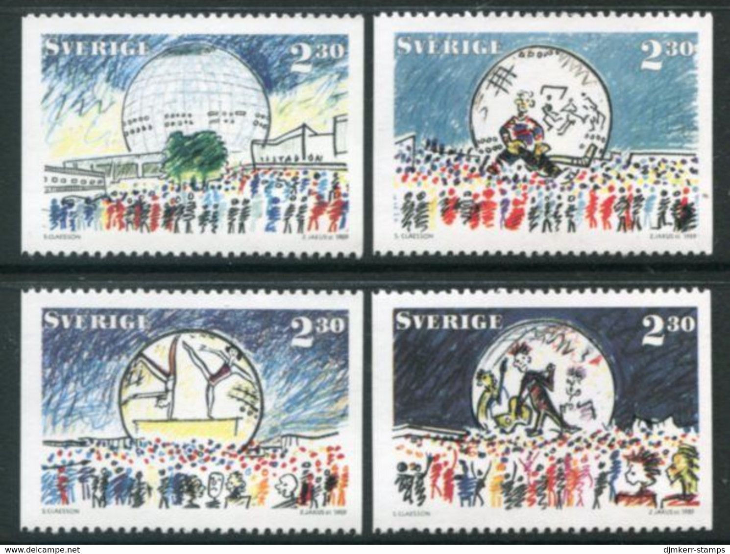 SWEDEN 1989 Sport And Cultural Centre  MNH / **.  Michel 1530-33 - Unused Stamps