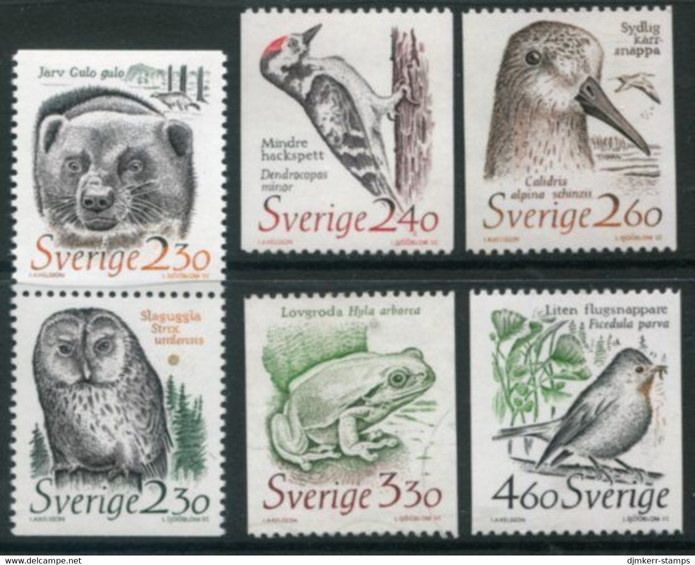 SWEDEN 1989 Endangered Species MNH / **.  Michel 1520-25 - Ungebraucht