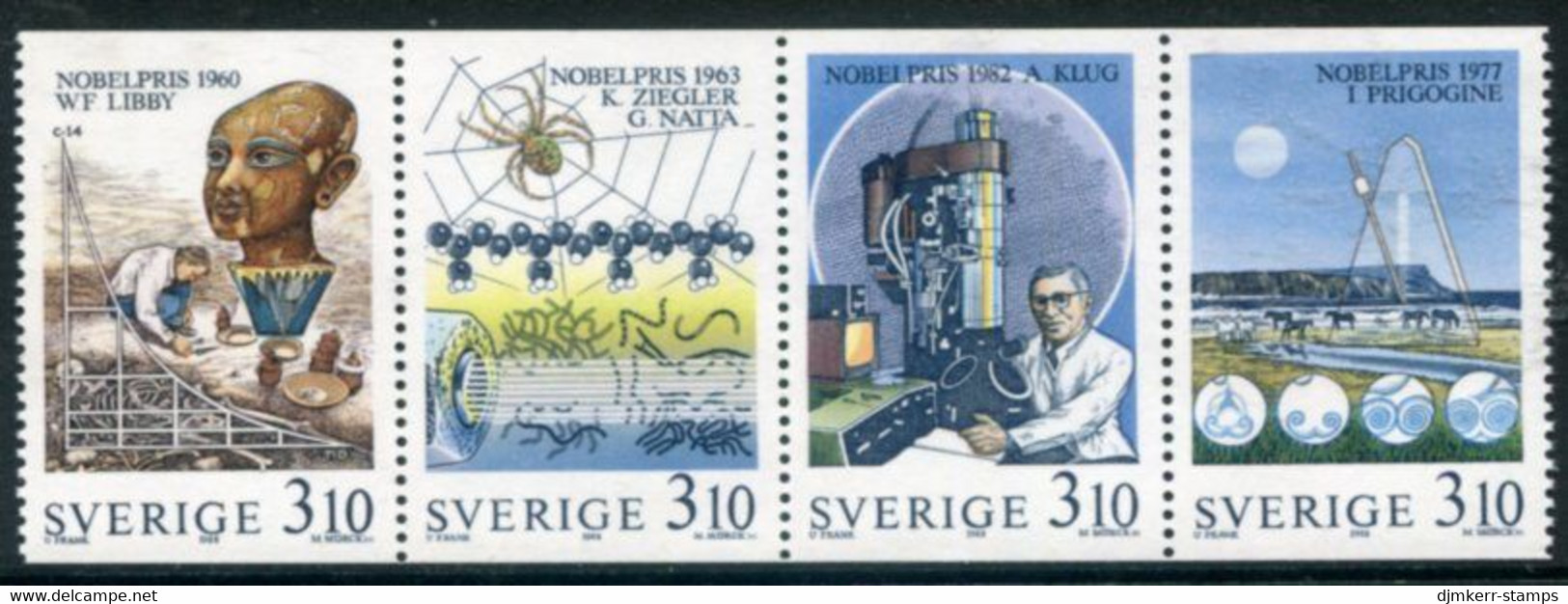 SWEDEN 1988 Nobel Chemistry Prize MNH / **.  Michel 1516-19 - Ungebraucht