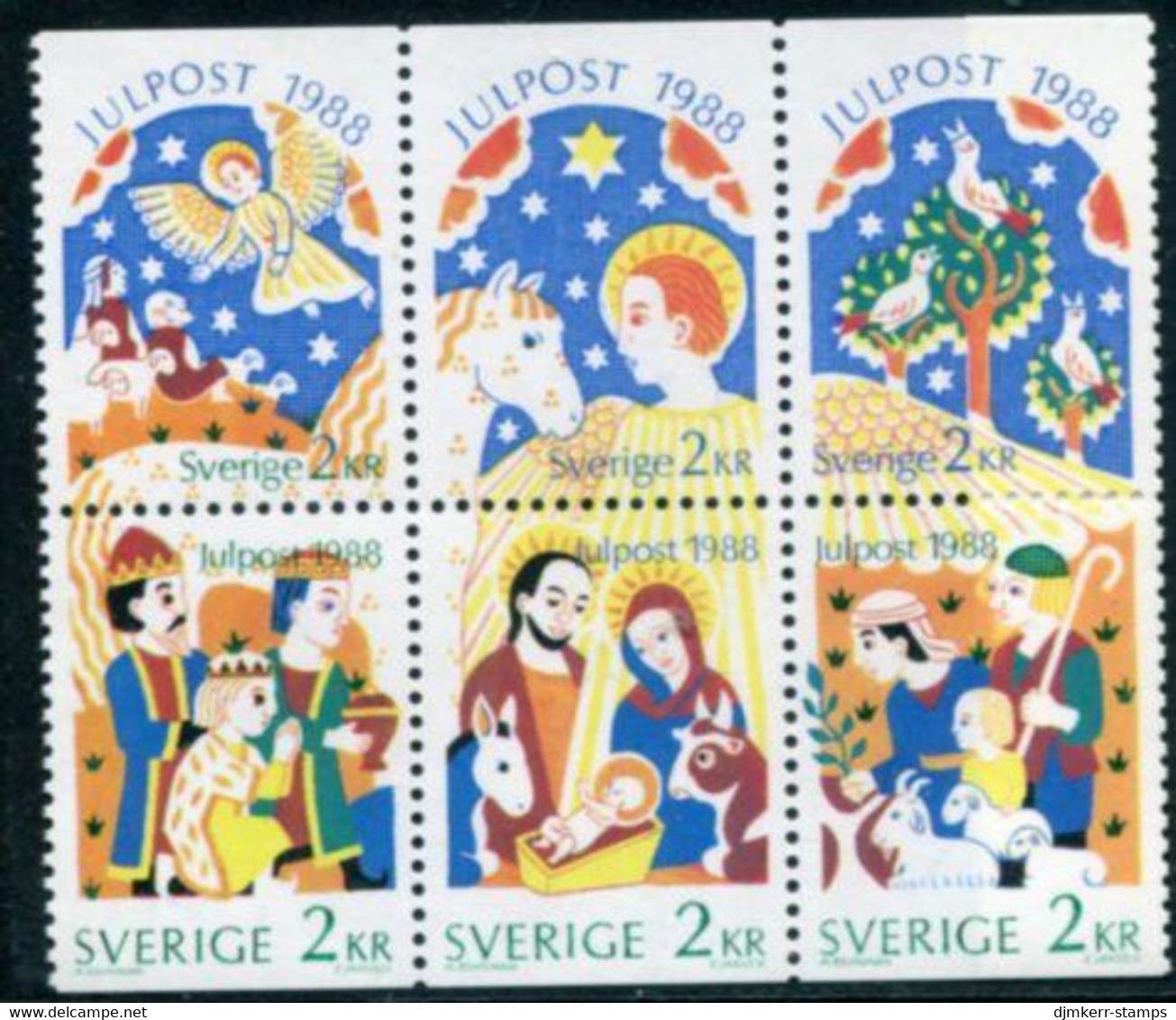 SWEDEN 1988 Christmas MNH / **.  Michel 1510-15 - Ongebruikt