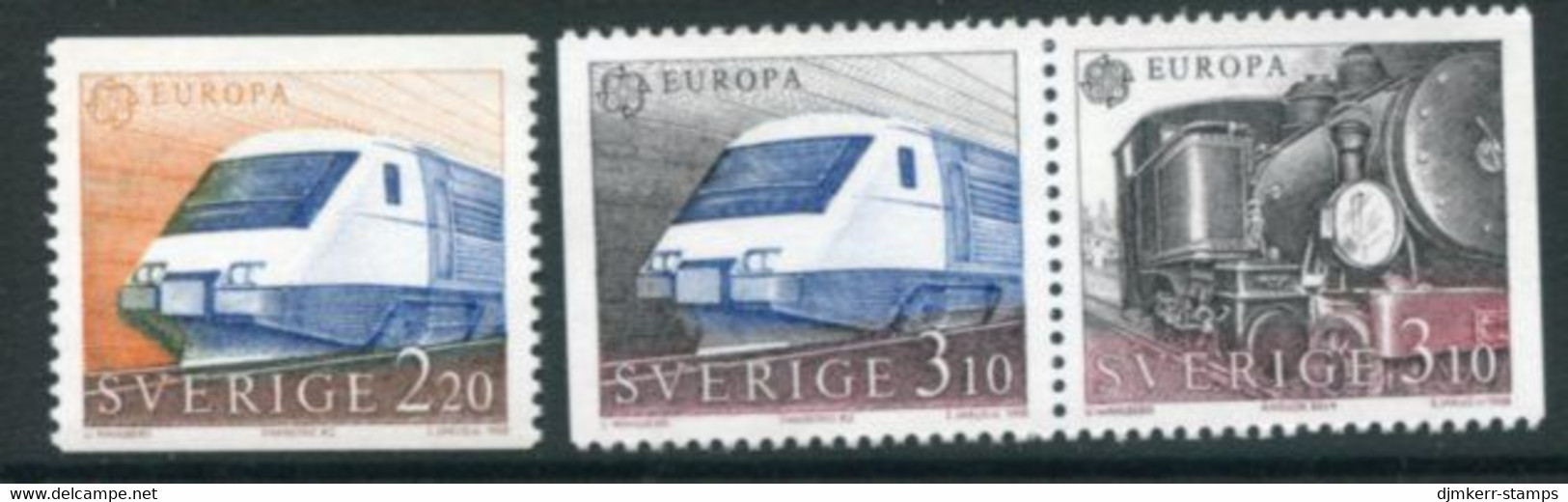 SWEDEN 1988 Europa: Transport. MNH / **.  Michel 1501-03 - Unused Stamps