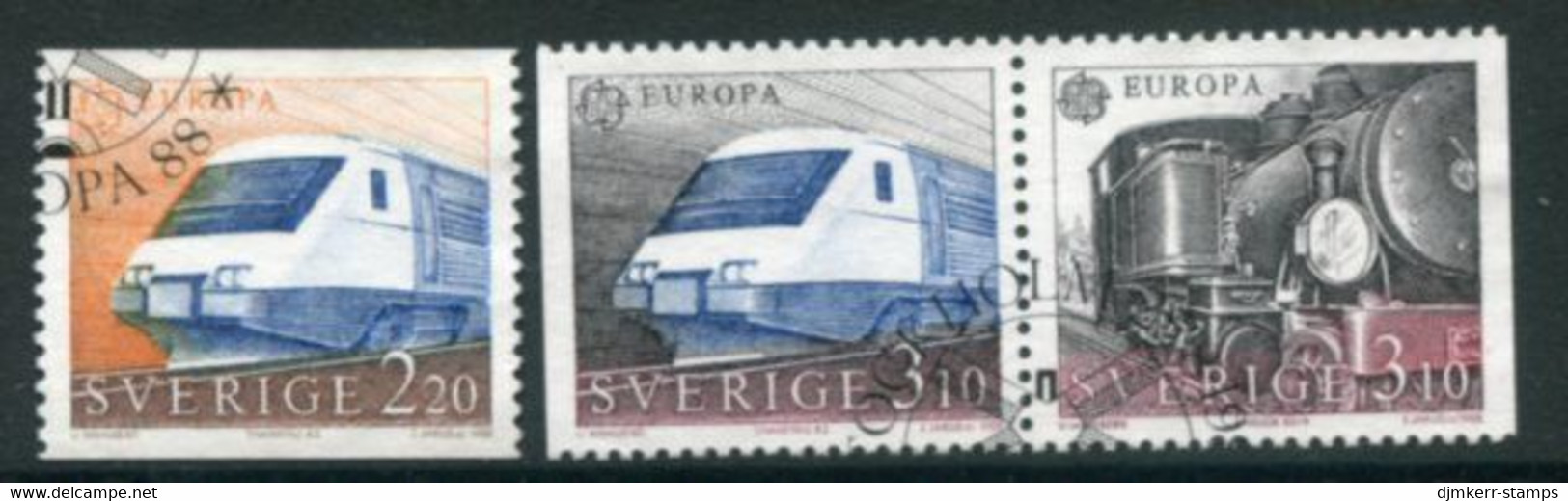 SWEDEN 1988 Europa: Transport. Used.  Michel 1501-03 - Used Stamps