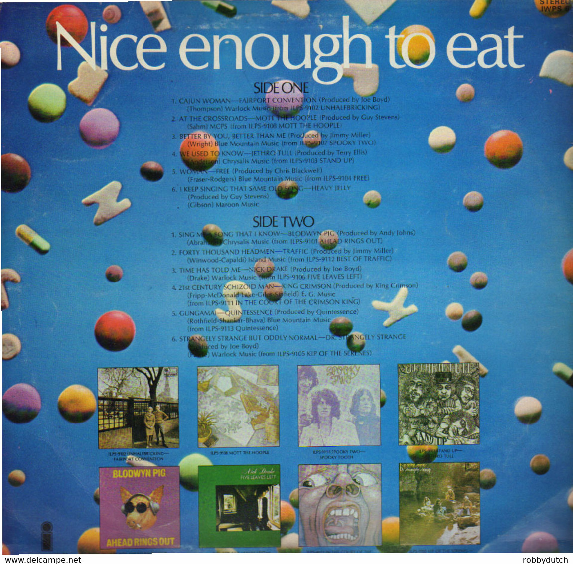 * LP *  NICE ENOUGH TO EAT - KING CRIMSON / TRAFFIC / FAIRPORT / JETHRO TULL / SPOOKY TOOTH A.o. - Hit-Compilations
