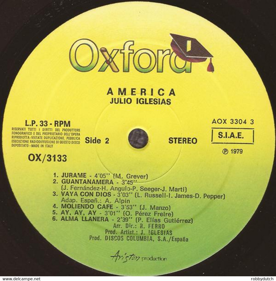 * LP *  JULIO IGLESIAS - AMERICA - Otros - Canción Española