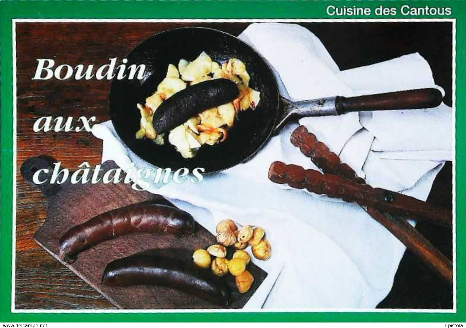 ►  CPSM Recette   Boudin Aux Châtaignes - Recettes (cuisine)