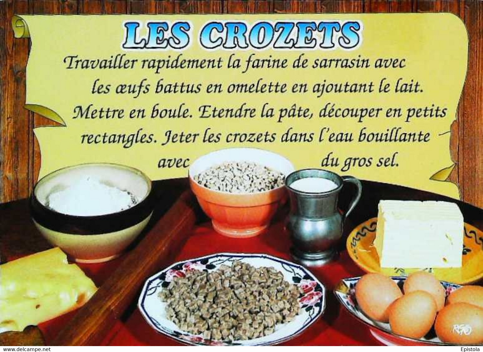 ►  CPSM Recette   Les Crozets - Recettes (cuisine)