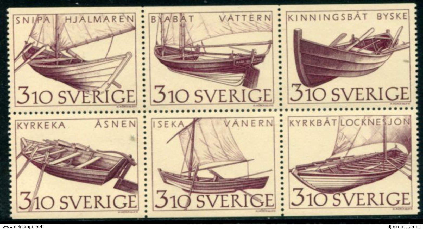 SWEDEN 1988 Traditional Wooden Boats MNH / **.  Michel 1467-72 - Ongebruikt