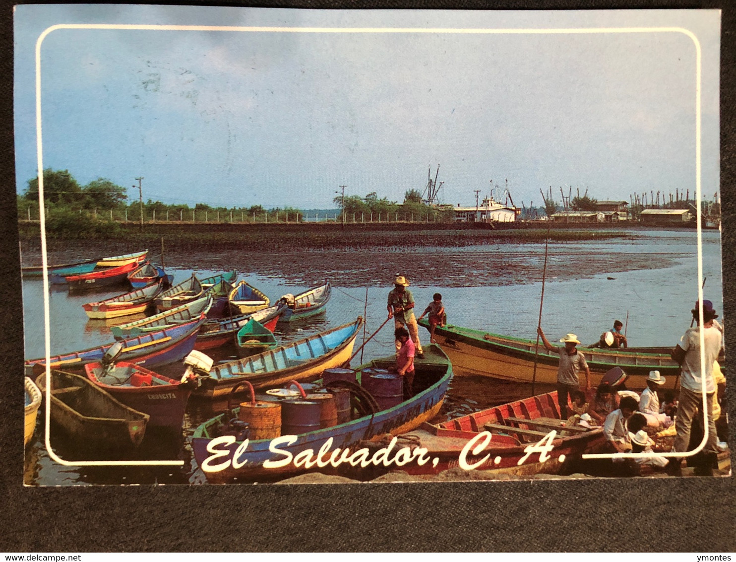 Postcard Fishermen Puerto El Triunfo In The Jiquilisco Bay 2013 - El Salvador
