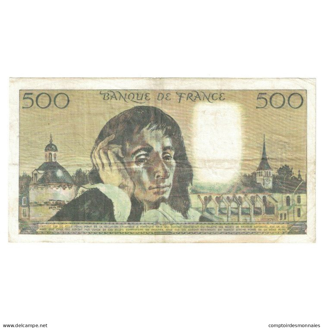 France, 500 Francs, Pascal, 1975, U.54, TTB, Fayette:71.13, KM:156c - 500 F 1968-1993 ''Pascal''