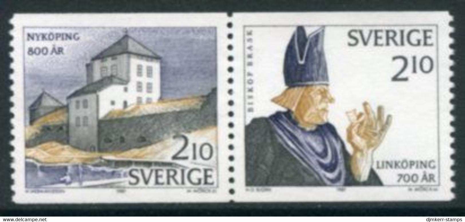 SWEDEN 1987 City Anniversaries MNH / **.  Michel 1441-42 - Unused Stamps