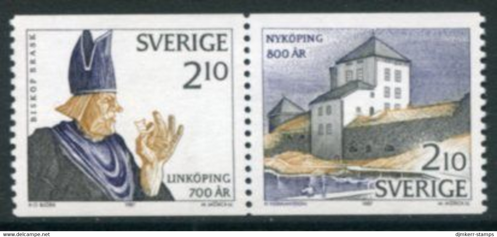 SWEDEN 1987 City Anniversaries MNH / **.  Michel 1441-42 - Unused Stamps