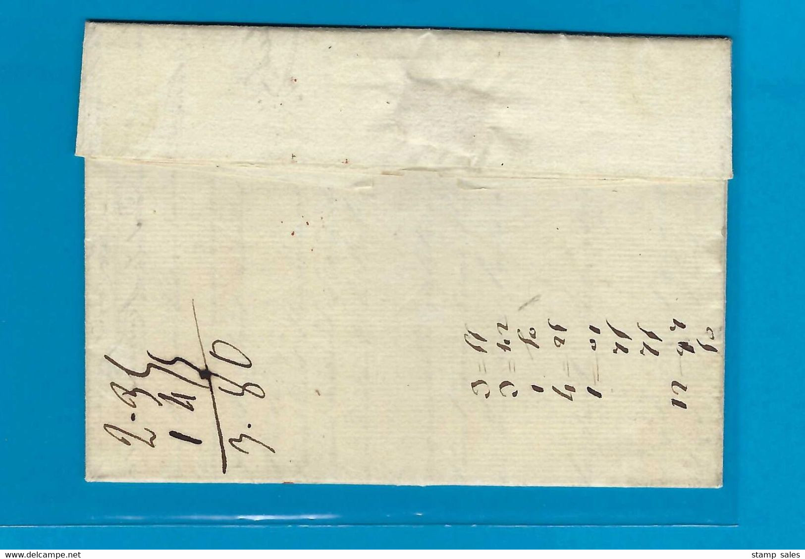 België Voorloper Met Inhoud Vanuit Mons Naar Fontaine-L'Eveque 27/08/1829 UNG - 1815-1830 (Période Hollandaise)