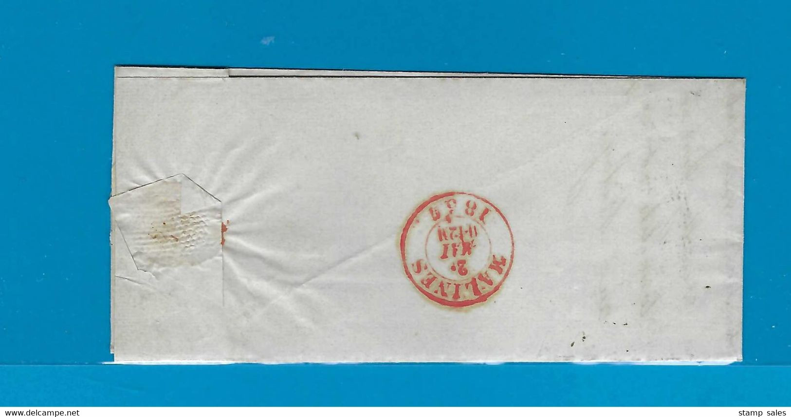 België Brief Met Inhoud Vanuit Marche Naar Mailines 1/05/1857 UNG - 1849-1865 Medaillons (Varia)