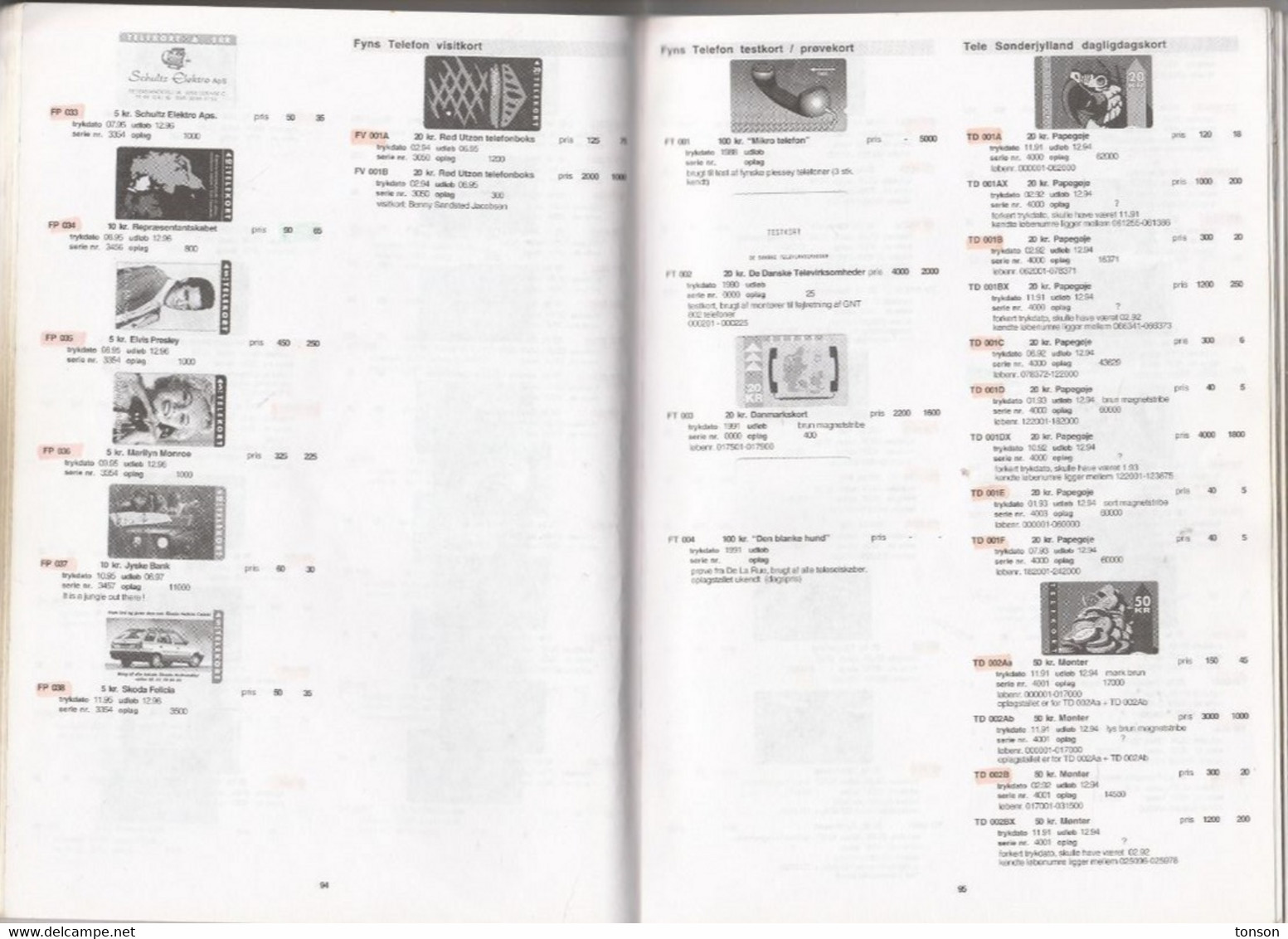 Danish Phonecard Catalogue 2000   4 Scans. - Supplies And Equipment