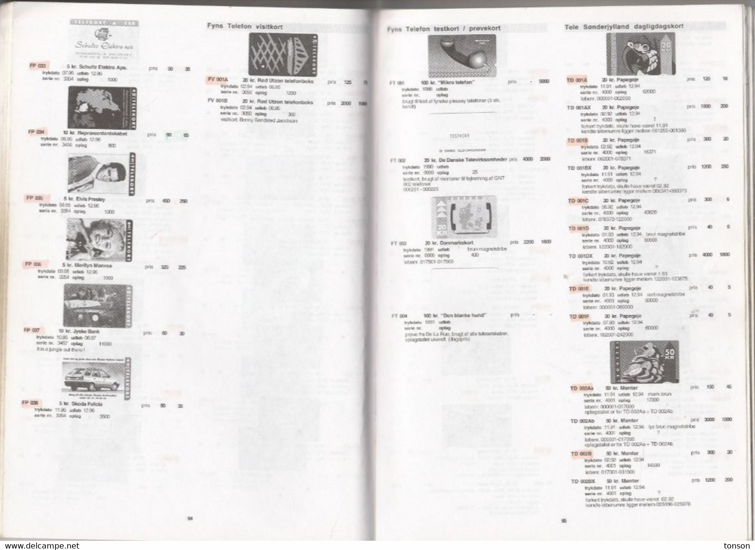 Danish Phonecard Catalogue 2000   4 Scans. - Matériel