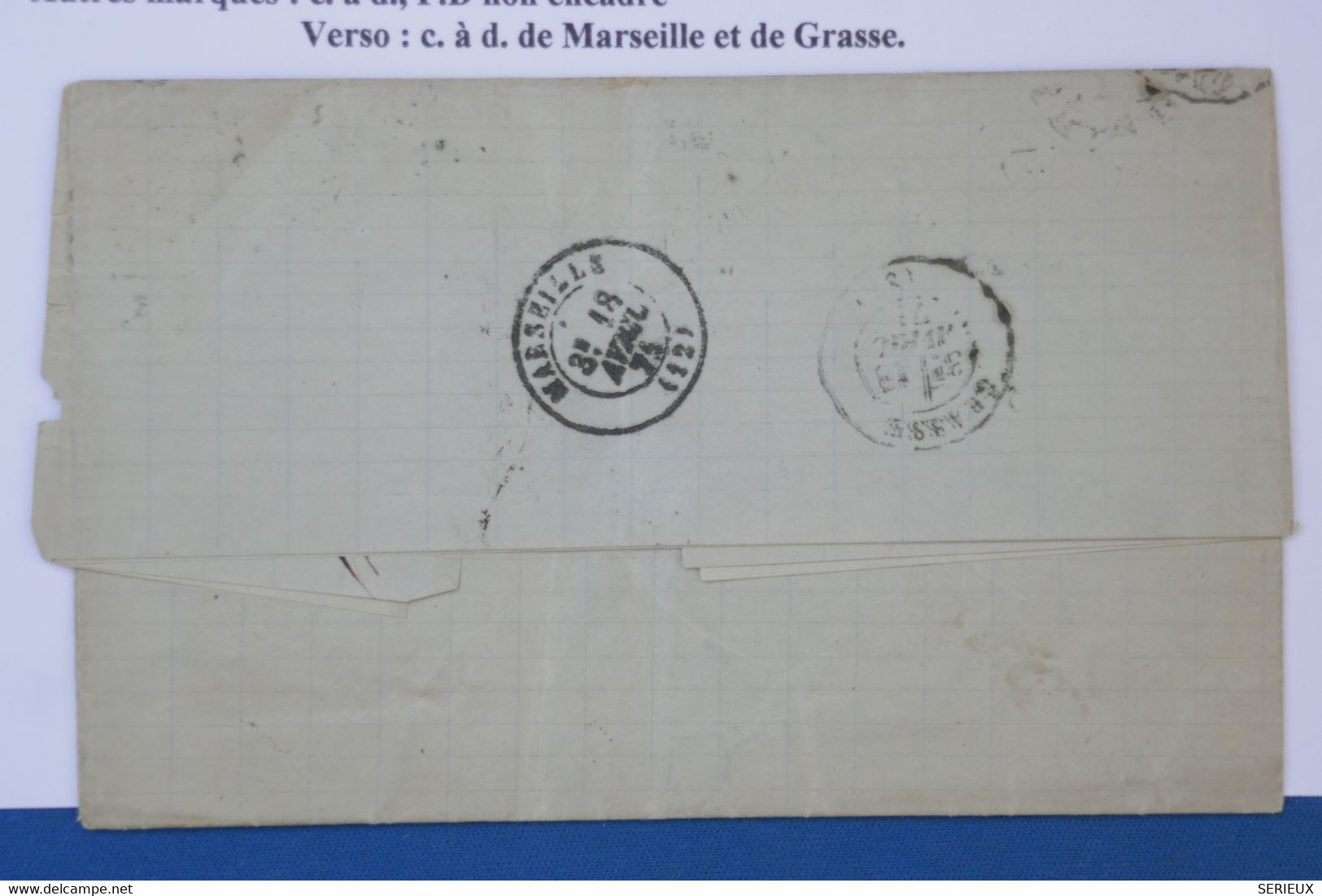 AW10 ITALIA   SICILE BELLE LETTRE  1875 MESSINA  POUR GRASSE VIA MARSEILLE FRANCIA  ++C. ROUGE +AFFR. INTERESSANT. - Sicilië