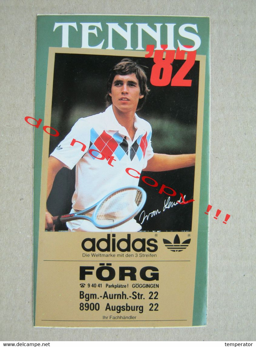 TENNIS '82 / Ivan Lendl - Sticker, Self-adhesive ... ( 15,9 X 8,9 Cm ) - Altri & Non Classificati