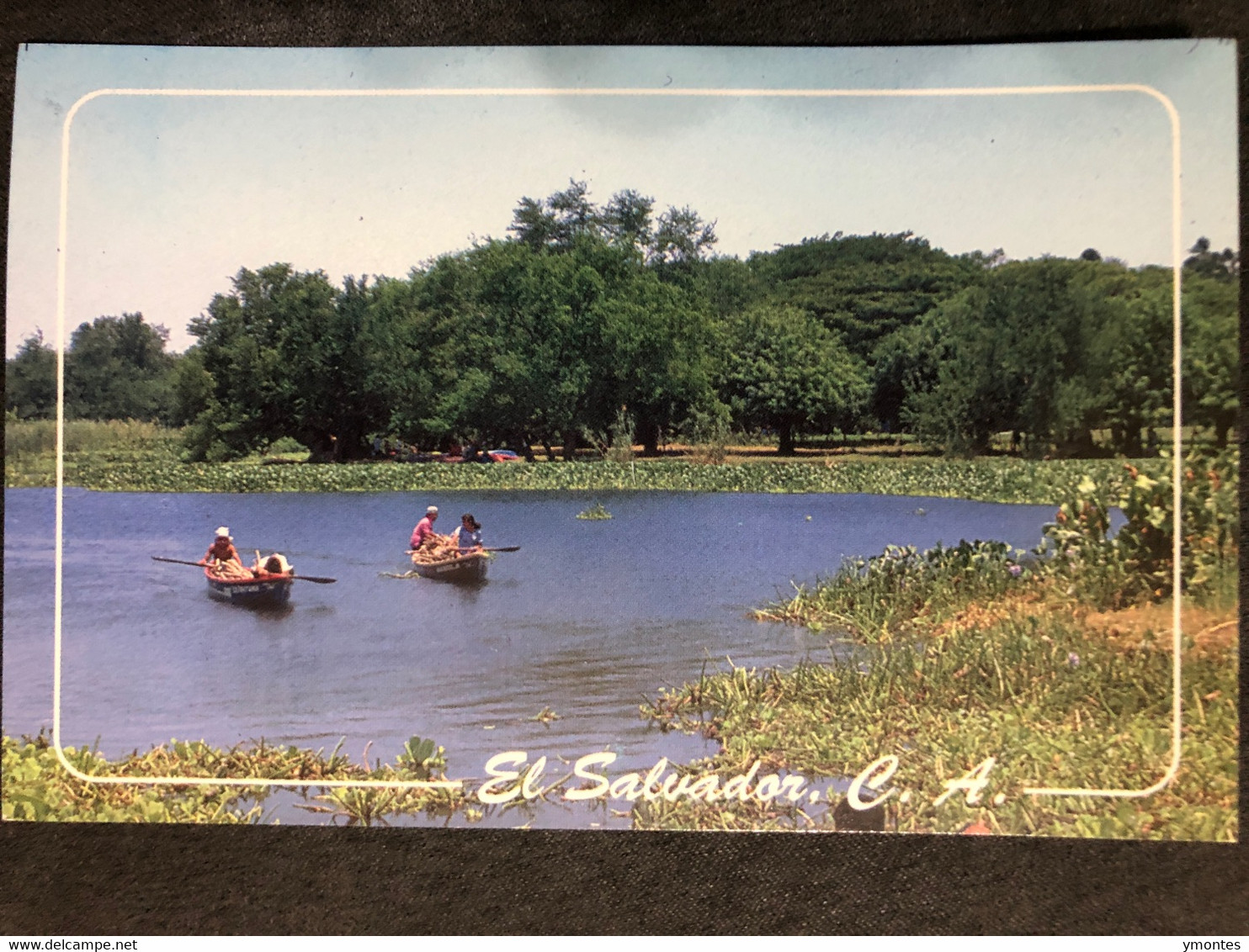 Postcard Fishermen In El Jocotal Lagoon 2012 - El Salvador