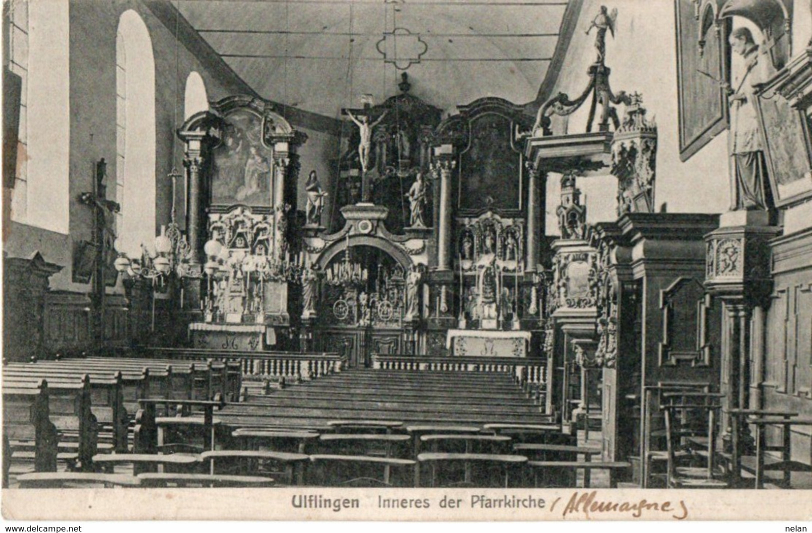 ULFLINGEN - INNERES DER PFARRKIRCHE - F.P. - Troisvièrges