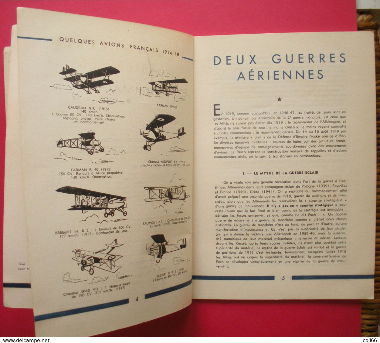 1947 Deux Guerres Aériennes Que Sera Celle De Demain éditions Paul Dupont Paris 64 Pages Très Illustré R-Cahisa - Aviation