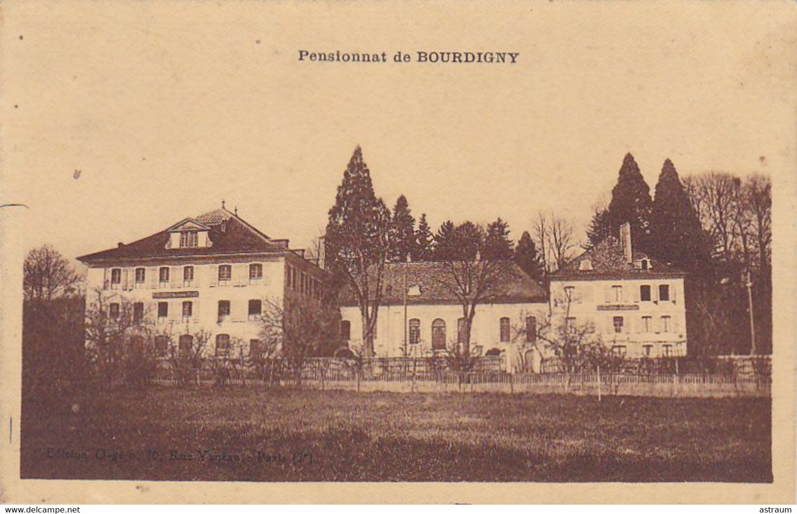 Cpa-sui- Satigny - Bourdigny -- Pensionnat - - Satigny