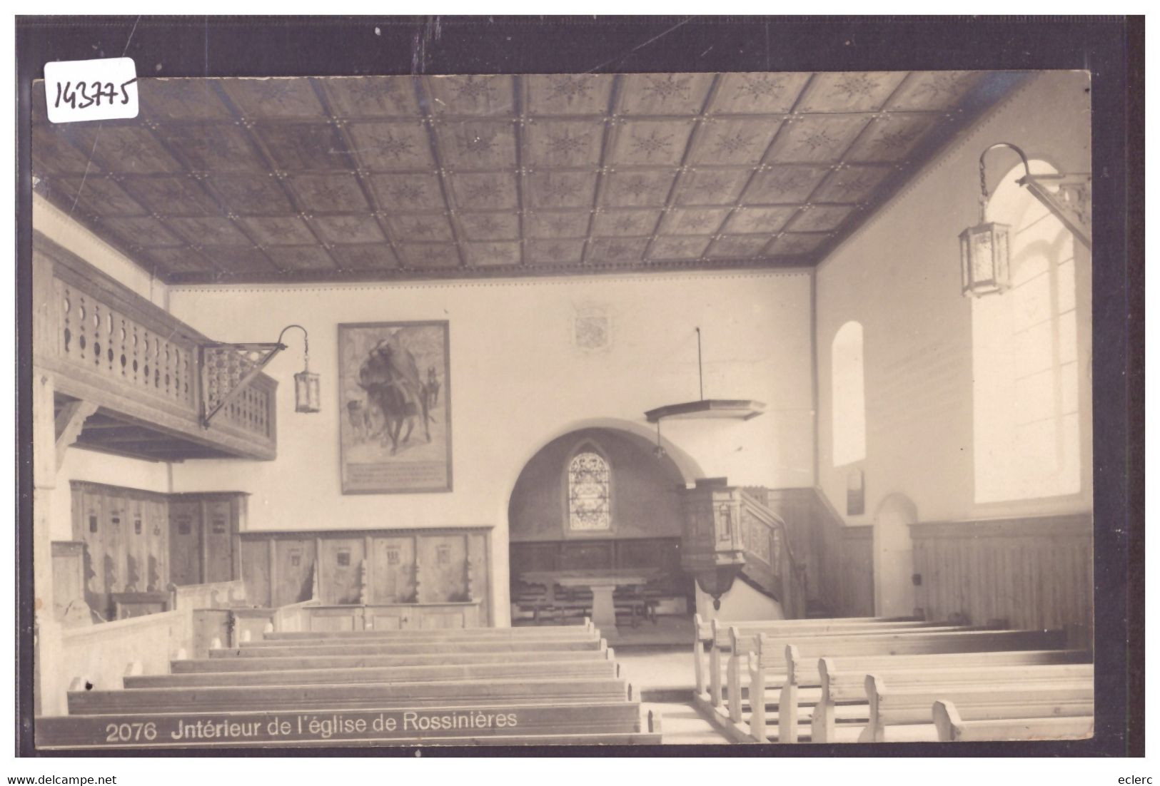 DISTRICT DU PAYS D'ENHAUT - ROSSINIERES - INTERIEUR DE L'EGLISE - TB - Rossinière