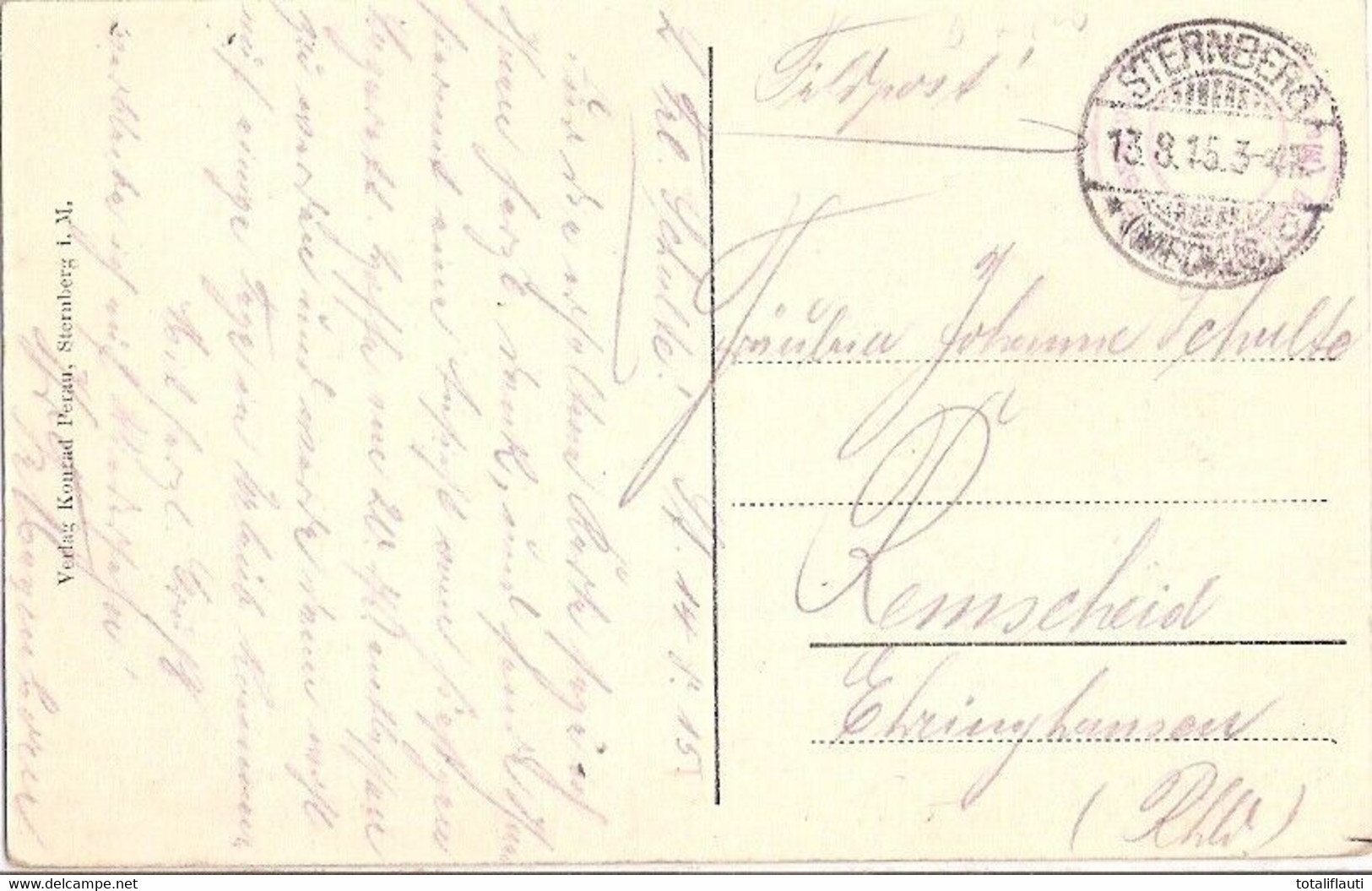 STERNBERG Mecklenburg Technikum 13.8.1915 Gelaufen Als Feldpost Sehr Gut Erhalten - Sternberg