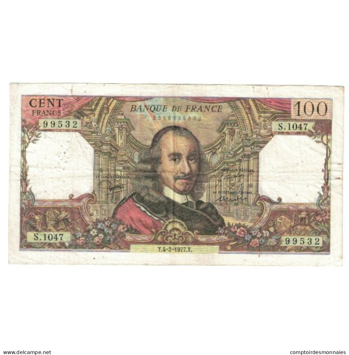 France, 100 Francs, Corneille, 1977, S.1047, TTB, Fayette:65.56, KM:149f - 100 F 1964-1979 ''Corneille''