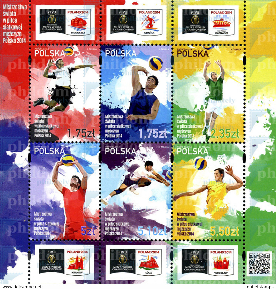 327613 MNH POLONIA 2014 CAMPEONATOS DEL MUNDO DE BALONVOLEA MASCULINO EN POLONIA - Volleybal