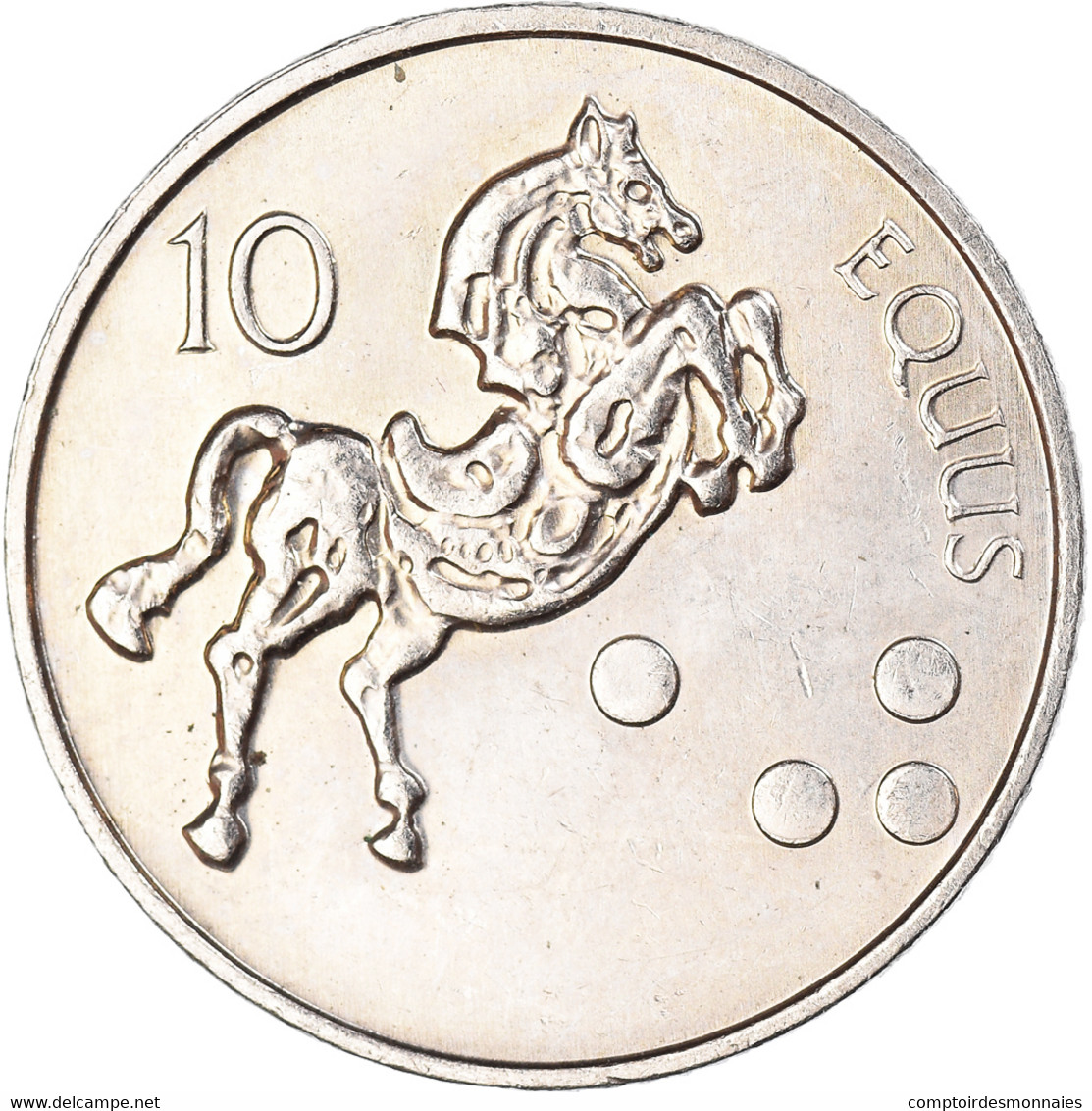 Monnaie, Slovénie, 10 Tolarjev, 2001 - Slovénie