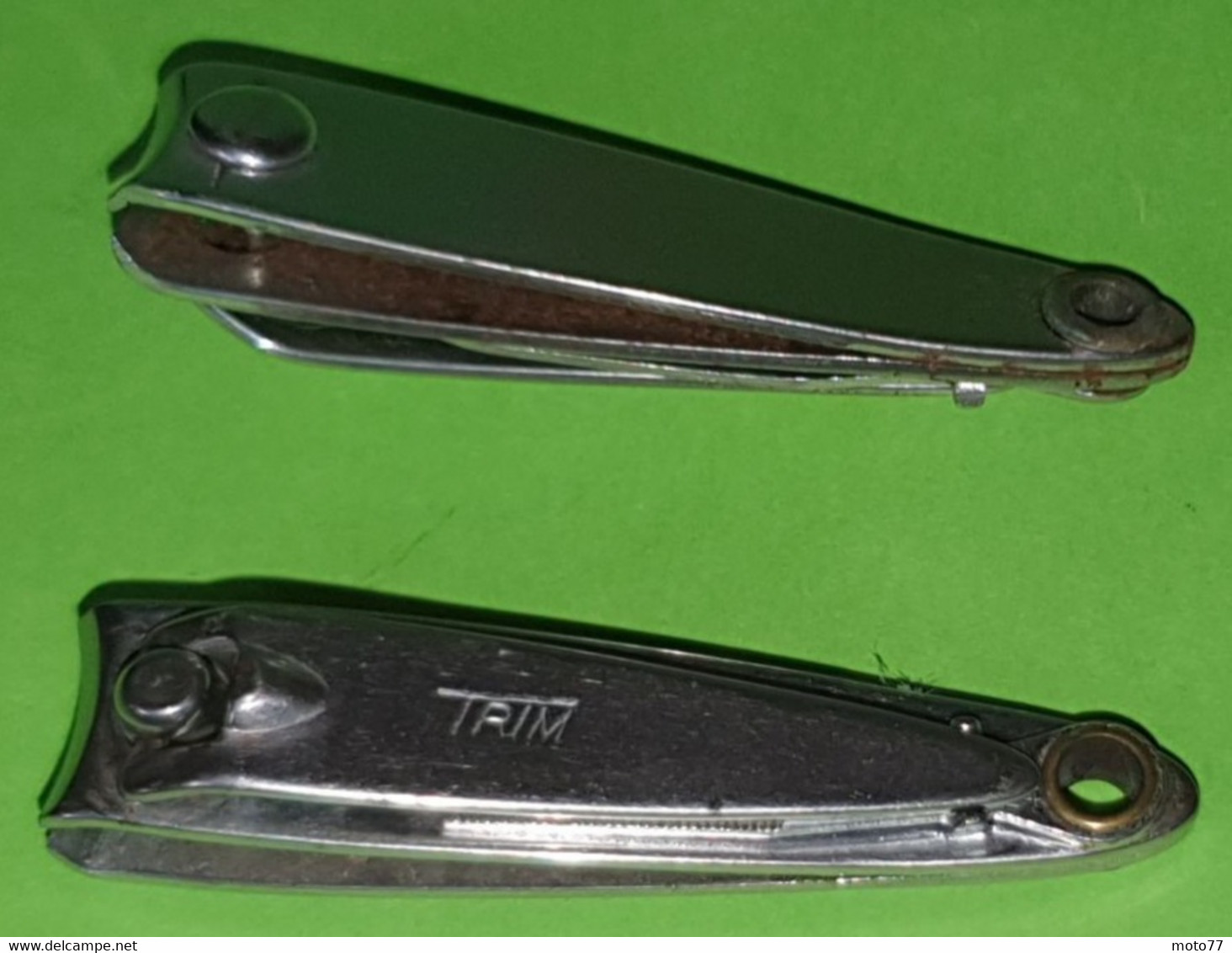 Lot 5 anciens ensemble de MANUCURE et COUPE ONGLES - Billard club l'Union Reims - Trim - Bassett USA -Vers 1950