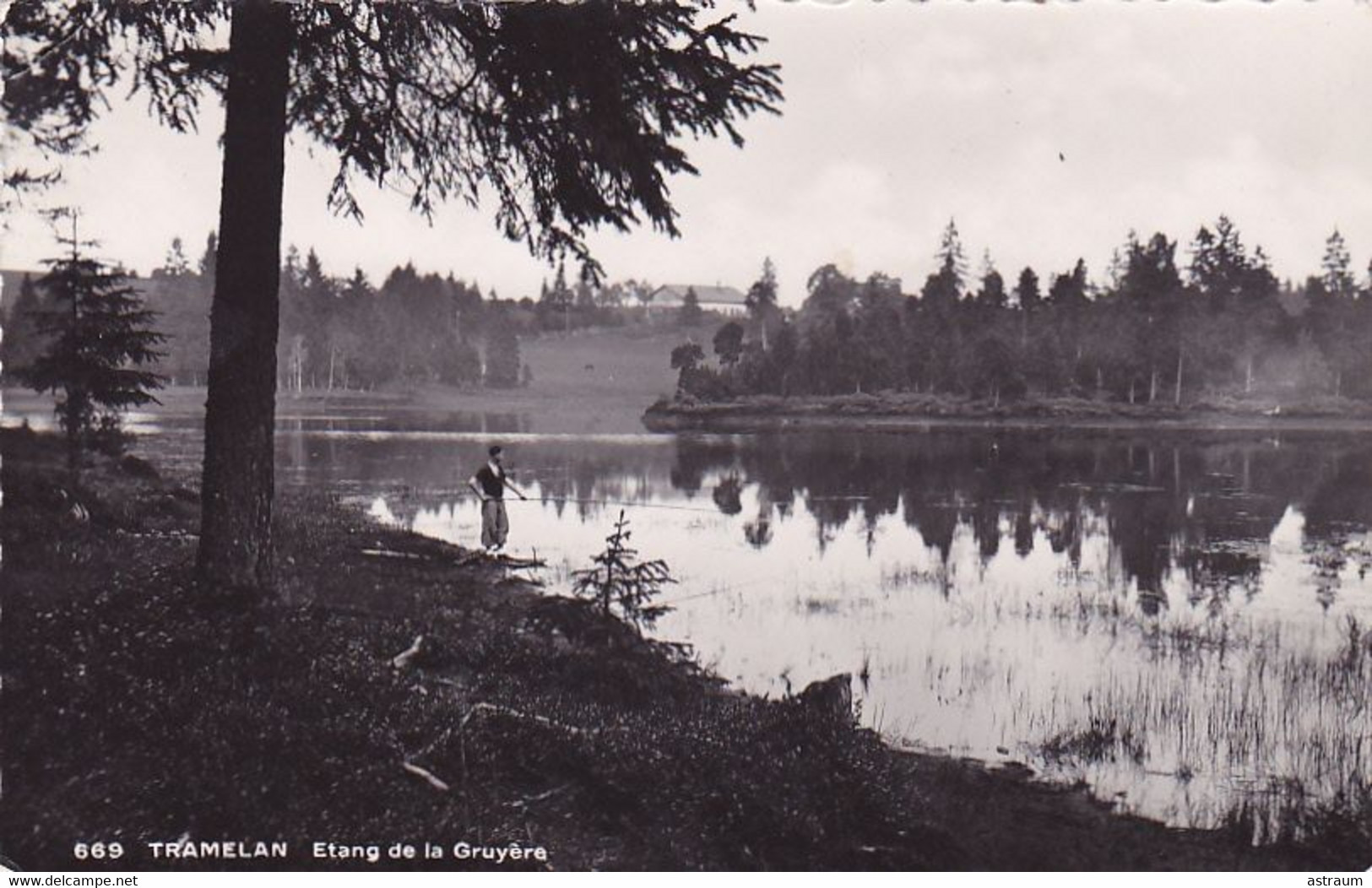 Cpa-sui- Tramelan -- Etang De La Gruyere - Pecheur -edi Dubois N°669 - Tramelan