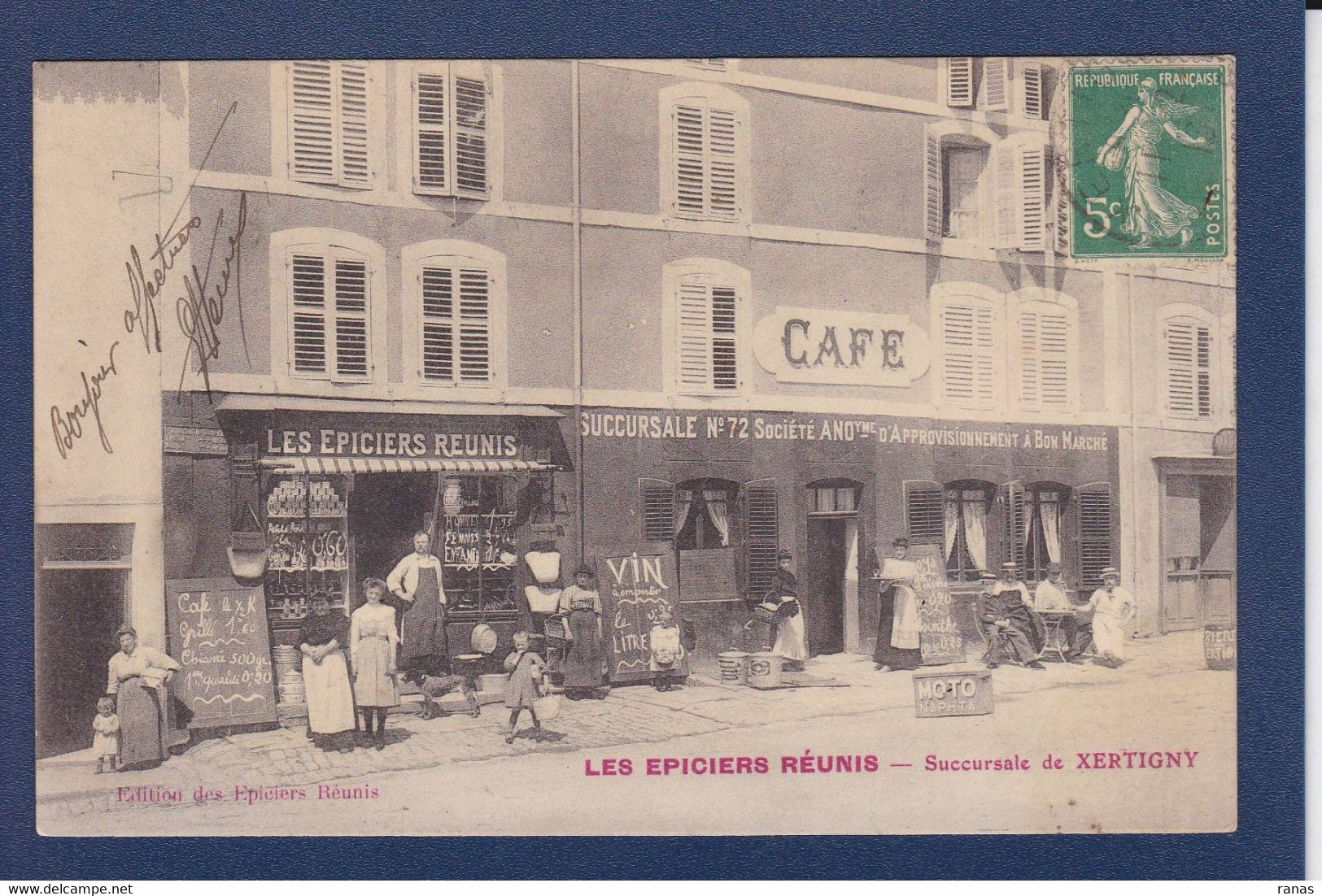 CPA [88] Vosges > Xertigny Commerce Shop Devanture Magasin Circulé - Xertigny