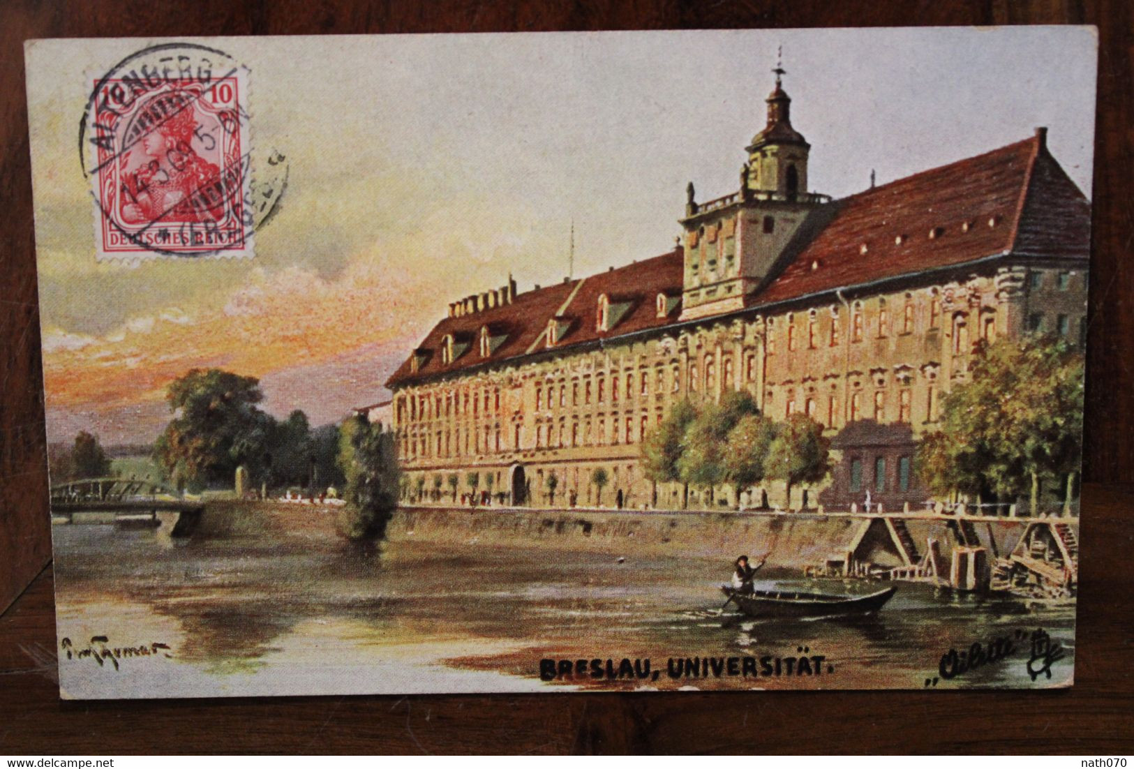1909 Cpa AK Breslau Schlesien Allemagne Wrocław Poland France Cover Reich Germany Altenberg Bourg La Reine - Schlesien