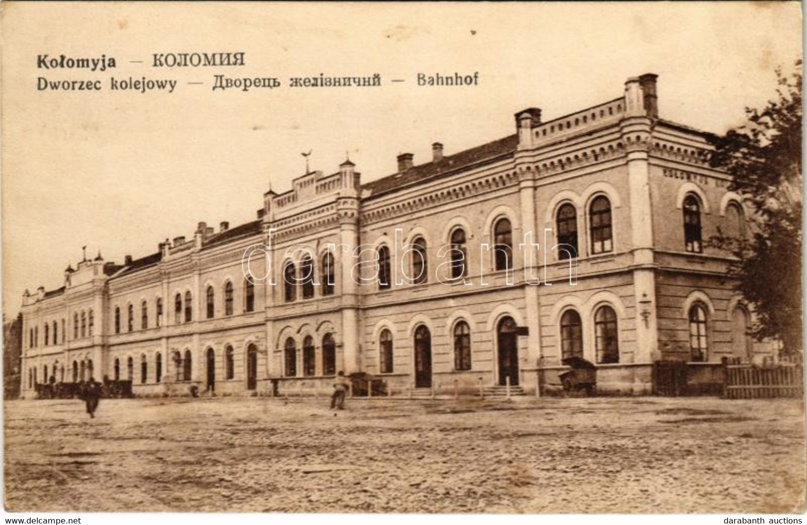 T4 1916 Kolomyia, Kolomyja, Kolomyya, Kolomea; Bahnhof / Dworzec Kolejowy / Railway Station + "K.u.K. Bahnhofkommando Ko - Unclassified