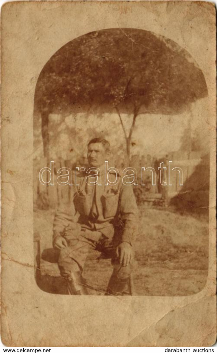 T3/T4 1915 Osztrák-magyar Katona / WWI Austro-Hungarian K.u.K. Military, Soldier. Photo (fa) - Unclassified