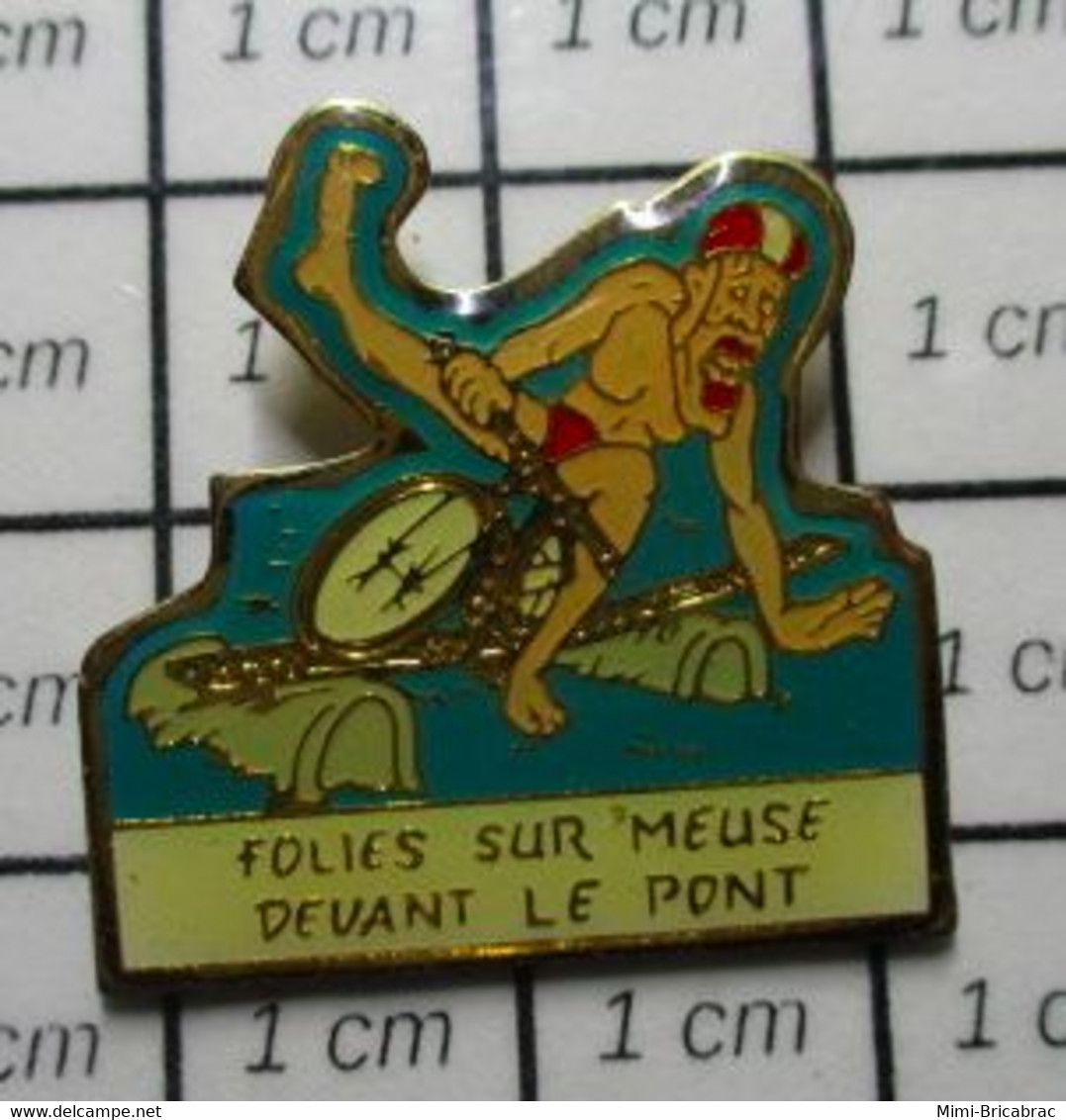 2817 Pin's Pins / Beau Et Rare / THEME : SPORTS / NATATION FOLIES SUR MEUSE DEVANT LE PONT - Swimming