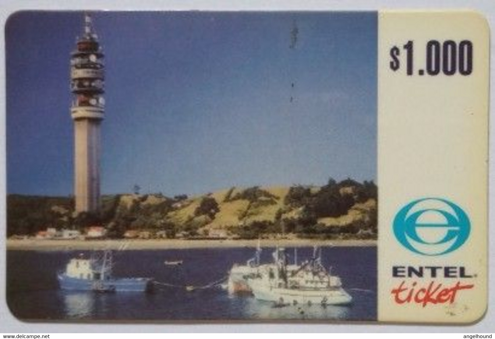 Chile  Entel  " Torre Y Lago $1000 On Front " - Chili